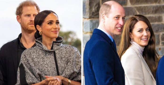 Prince William, Prince Harry, Kate Middleton and Meghan Markle